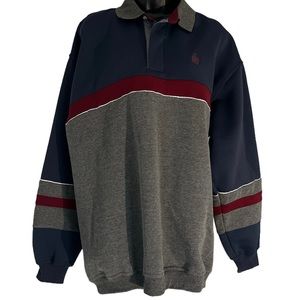 Bugle Boy Co. Vintage 1/4 Zip Pullover Sweatshirt Size XL MultiColor